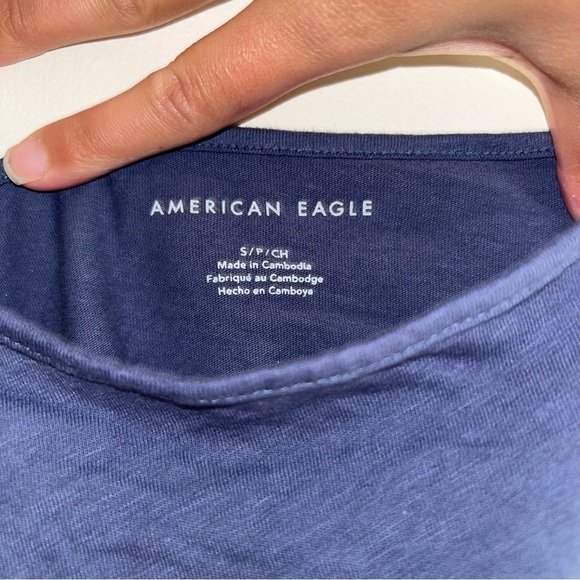 American Eagle Ruffle Trim Cropped Tank Top Small NWT - Picture 4 of 5